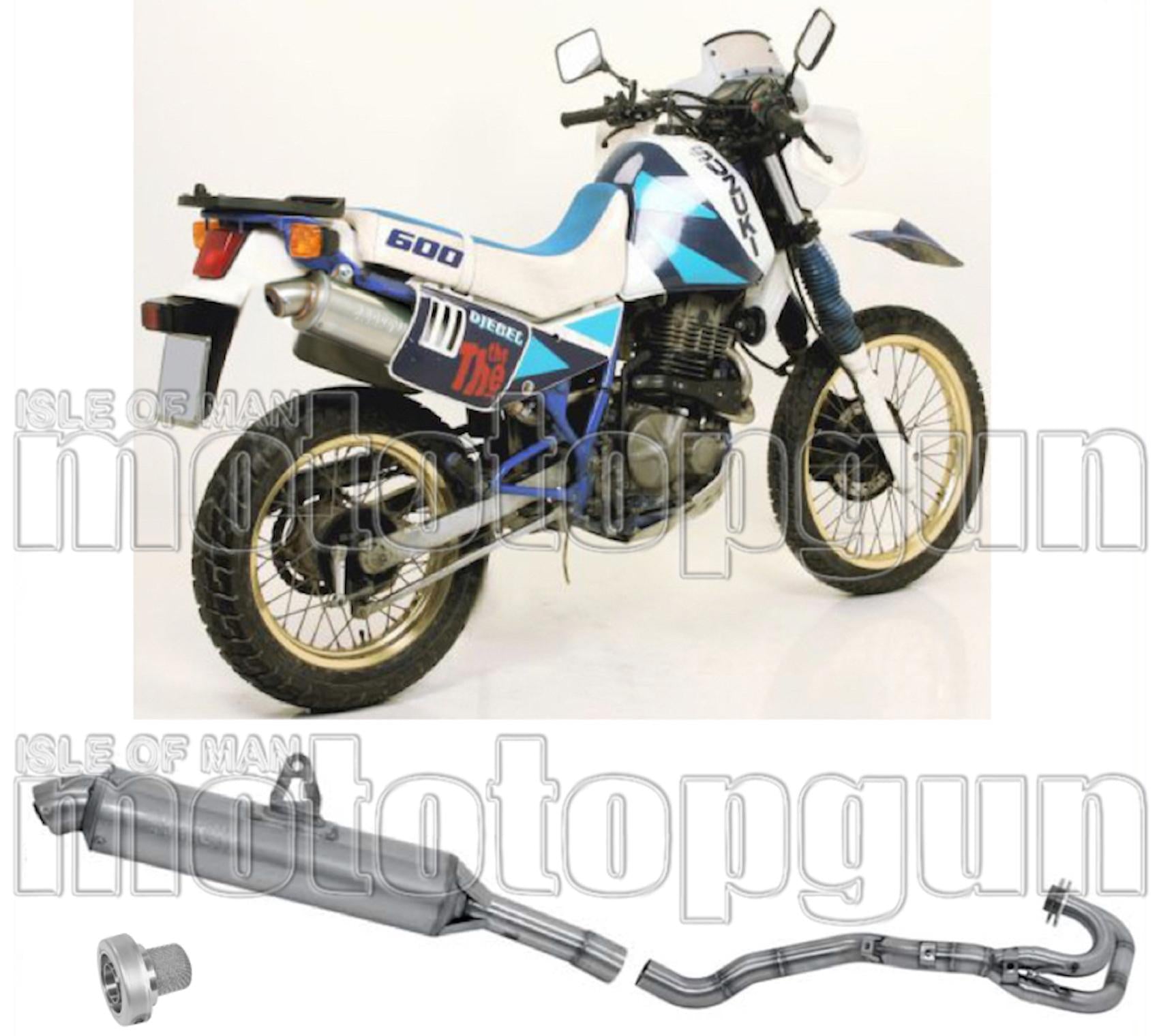 Complete Non-Catalytic Exhaust System With Sound Certification Paris Dacar Stainless Steel Stainless Steel - Arrow Special Parts Compatible With Suzuki Dr 600 S (1985-1990)