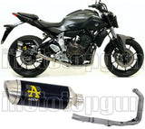 Sistema De Escape Completo Sin Catalizador Y Con Homologación Acústica Thunder Aluminio Negro Acero - Arrow Special Parts Compatible Con Yamaha Tracer 700 (2020)