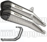 Sistema De Escape Completo Sin Catalizador Y Con Homologación Acústica Pro-Racing Nichrom Carbono - Arrow Special Parts Compatible Con Triumph Speed Twin 1200 (2019-2020)