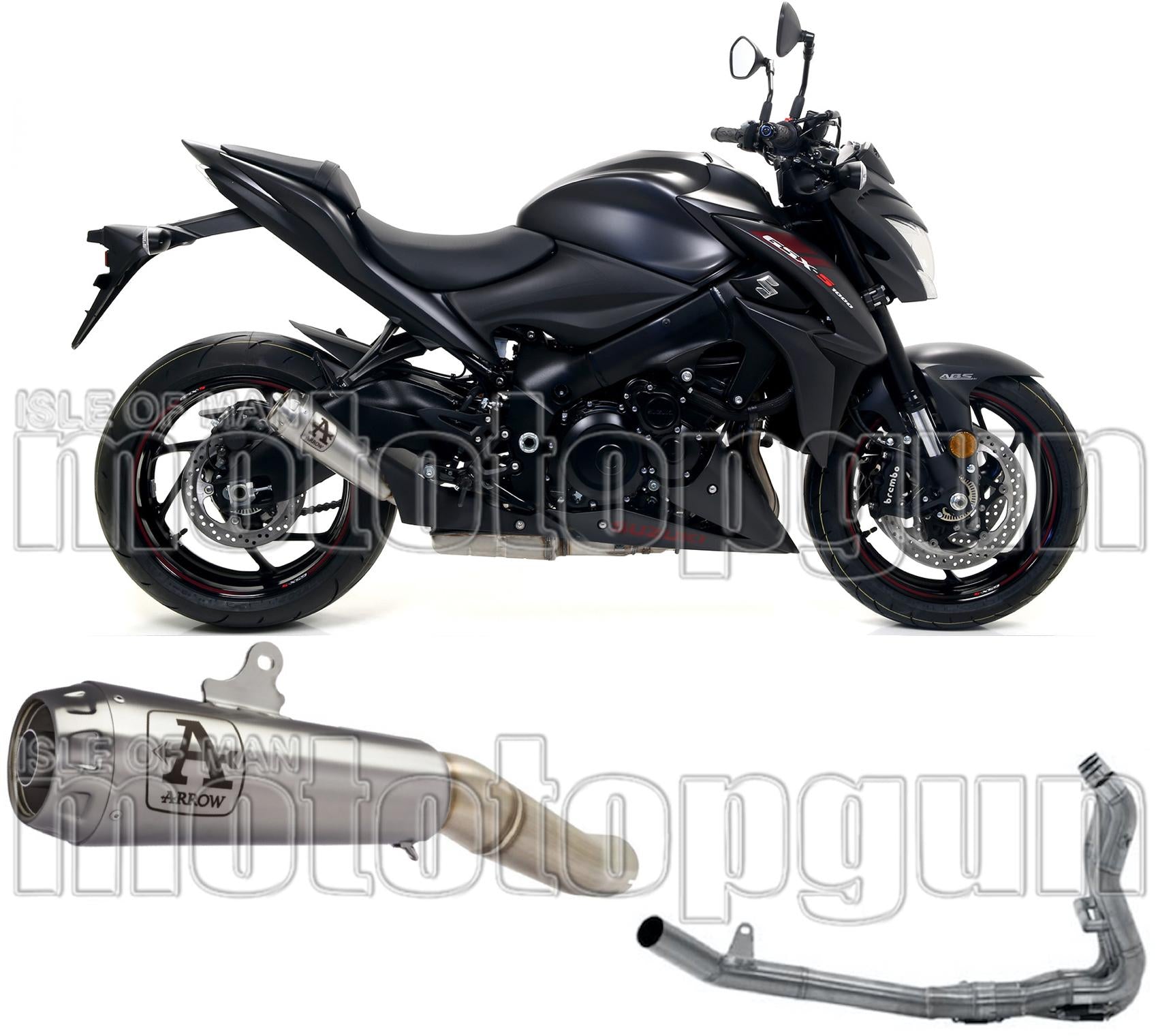 Complete Non-Catalytic Exhaust System With Sound Certification Pro-Race Nichrom Stainless Steel - Arrow Special Parts Compatible With Suzuki Gsx-S 1000 F (2015-2020)