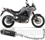 Sistema De Escape Completo Sin Catalizador Y Con Homologación Acústica Explorer Aluminio Negro Fondo Carby - Arrow Special Parts Compatible Con Honda Xl 750 Transalp (2023-2024)