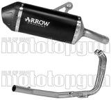 Sistema De Escape Completo Sin Catalizador Y Con Homologación Acústica Explorer Aluminio Negro Fondo Carby - Arrow Special Parts Compatible Con Kawasaki Kle 500 (2026)