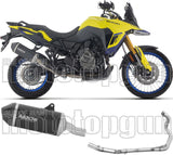 Sistema De Escape Completo Sin Catalizador Y Con Homologación Acústica Explorer Aluminio Negro Fondo Carby - Arrow Special Parts Compatible Con Suzuki V-Strom 800 De (2025-2026)