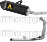 Sistema De Escape Completo Sin Catalizador Y Con Homologación Acústica Explorer Aluminio Negro Fondo Carby - Arrow Special Parts Compatible Con Yamaha Ténéré 700 (2025-2026)