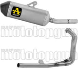 Sistema De Escape Completo Sin Catalizador Y Con Homologación Acústica Explorer Titanio Fondo Carby - Arrow Special Parts Compatible Con Yamaha Ténéré 700 (2021-2024)