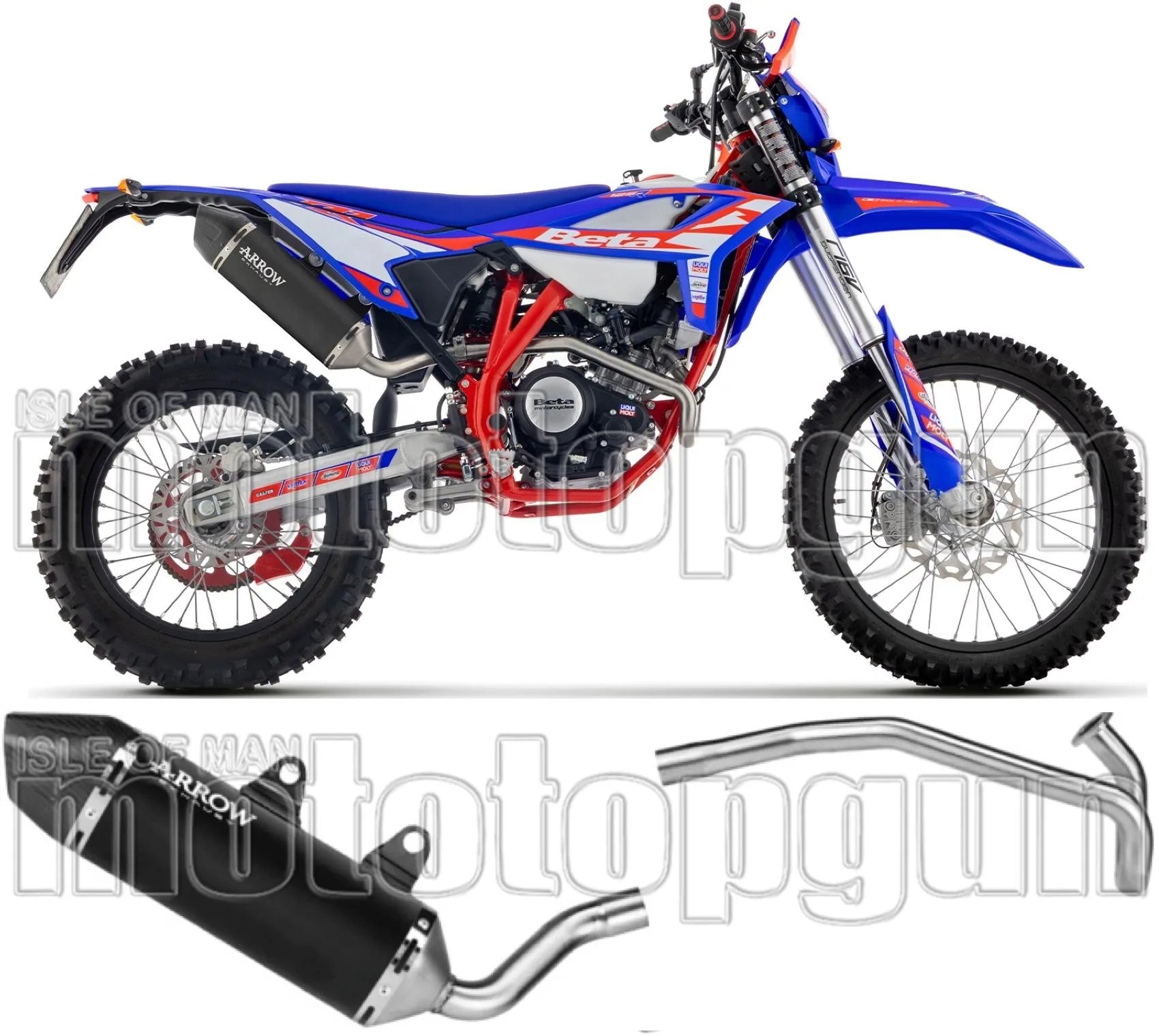 Sistema De Escape Completo Sin Catalizador Y Con Homologación Acústica Icon Aluminio Negro - Arrow Special Parts Compatible Con Beta Rr 125 4T Enduro - Motard (2024-2025)