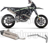 Sistema De Escape Completo Sin Catalizador Y Con Homologación Acústica Icon Titanio Fondo Carby - Arrow Special Parts Compatible Con Fantic Motor Xef 125 (2025-2026)