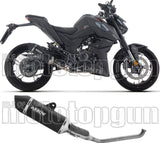 Complete Non-Catalytic Exhaust System With Sound Certification Icon Black Aluminium Carby End Cap - Arrow Special Parts Compatible With Zontes Zt 125 U (2025-2026)