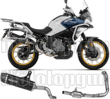 Sistema De Escape Completo Sin Catalizador Y Con Homologación Acústica Indy-Race Evo Aluminio Negro Fondo Carby - Arrow Special Parts Compatible Con Cfmoto 700 Mt Adventure (2025-2026)