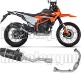 Sistema De Escape Completo Sin Catalizador Y Con Homologación Acústica Indy-Race Evo Aluminio Negro Fondo Carby - Arrow Special Parts Compatible Con Ktm 125 Enduro R (2025-2026)