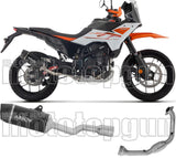 Sistema De Escape Completo Sin Catalizador Y Con Homologación Acústica Indy-Race Evo Aluminio Negro Fondo Carby - Arrow Special Parts Compatible Con Ktm 390 Adventure X (2025-2026)