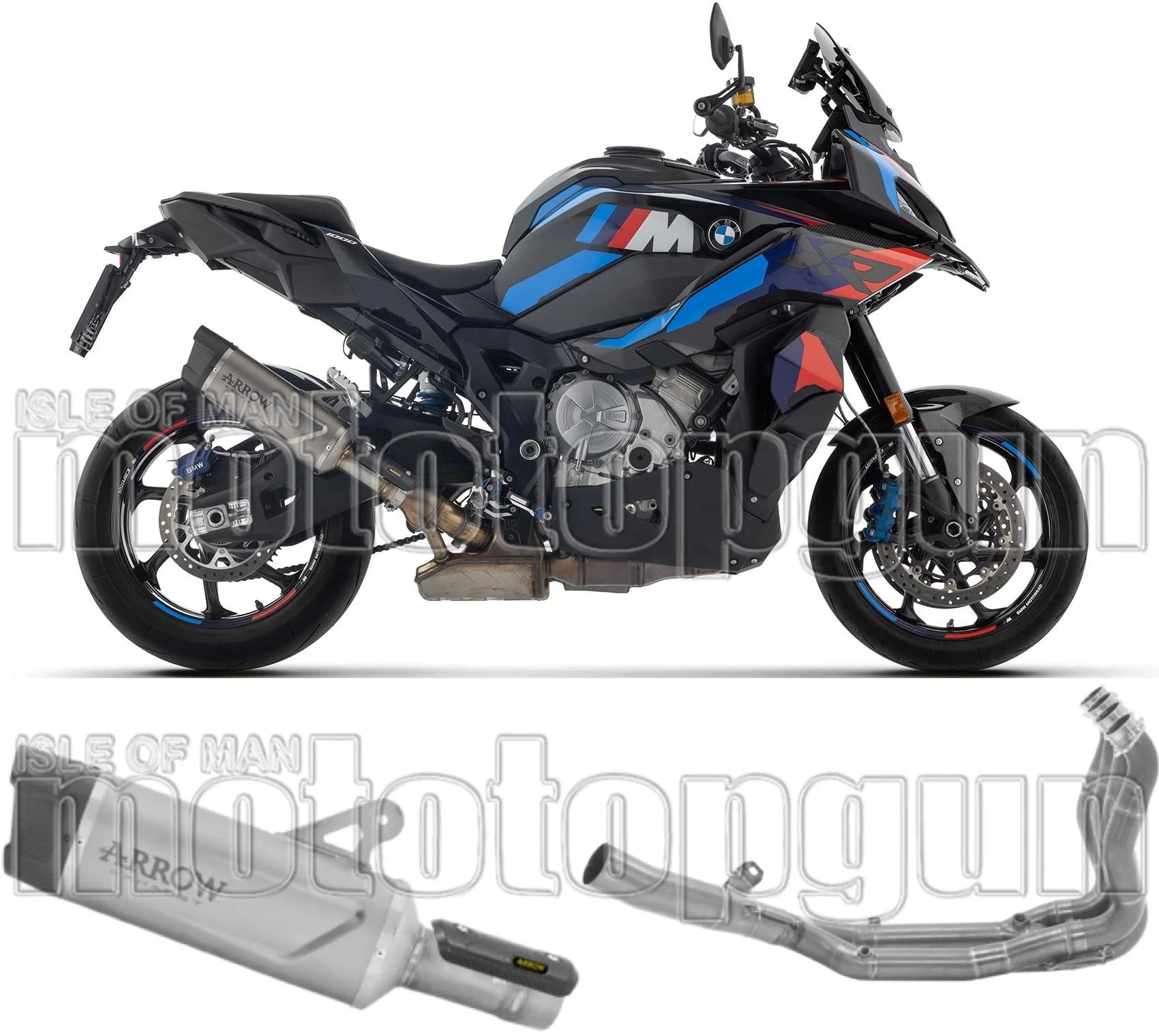 Sistema De Escape Completo Sin Catalizador Y Con Homologación Acústica Indy-Race Evo Titanio Fondo Carby - Arrow Special Parts Compatible Con Bmw M 1000 Xr (2025-2026)