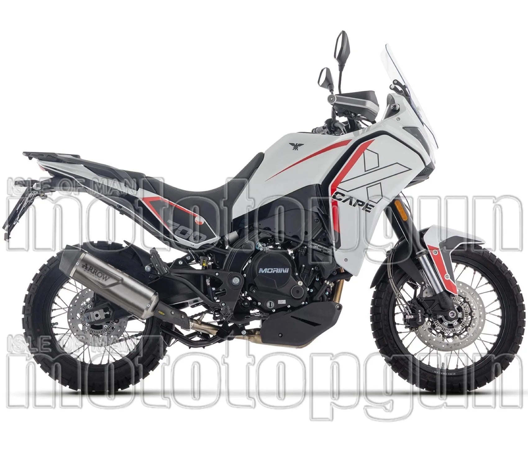 Sistema De Escape Completo Sin Catalizador Y Con Homologación Acústica Indy-Race Evo Aluminio Negro Fondo Carby - Arrow Special Parts Compatible Con Moto Morini X-Cape 700 (2025-2026)