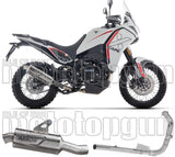 Sistema De Escape Completo Sin Catalizador Y Con Homologación Acústica Indy-Race Evo Aluminio Negro Fondo Carby - Arrow Special Parts Compatible Con Moto Morini X-Cape 700 (2025-2026)