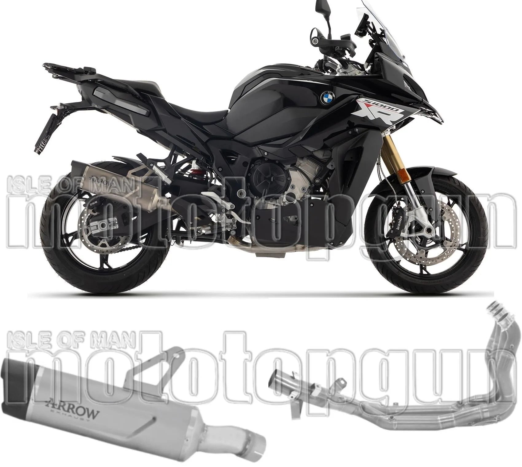 Sistema De Escape Completo Sin Catalizador Y Con Homologación Acústica Indy-Race Evo Titanio Fondo Carby - Arrow Special Parts Compatible Con Bmw S 1000 Xr (2024-2026)