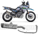 Sistema De Escape Completo Sin Catalizador Y Con Homologación Acústica Indy-Race Evo Titanio Carbono - Arrow Special Parts Compatible Con Cfmoto 450 Mt (2024)