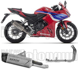 Sistema De Escape Completo Sin Catalizador Y Con Homologación Acústica Indy-Race Evo Titanio Carbono - Arrow Special Parts Compatible Con Honda Cbr 500 R (2024-2026)