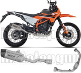 Sistema De Escape Completo Sin Catalizador Y Con Homologación Acústica Indy-Race Evo Titanio Fondo Carby - Arrow Special Parts Compatible Con Ktm 125 Enduro R (2025-2026)