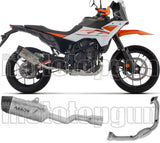 Sistema De Escape Completo Sin Catalizador Y Con Homologación Acústica Indy-Race Evo Titanio Fondo Carby - Arrow Special Parts Compatible Con Ktm 390 Adventure R (2025-2026)