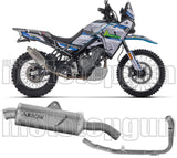Sistema De Escape Completo Sin Catalizador Y Con Homologación Acústica Indy-Race Evo Titanio - Arrow Special Parts Compatible Con Cfmoto 450 Mt (2024)