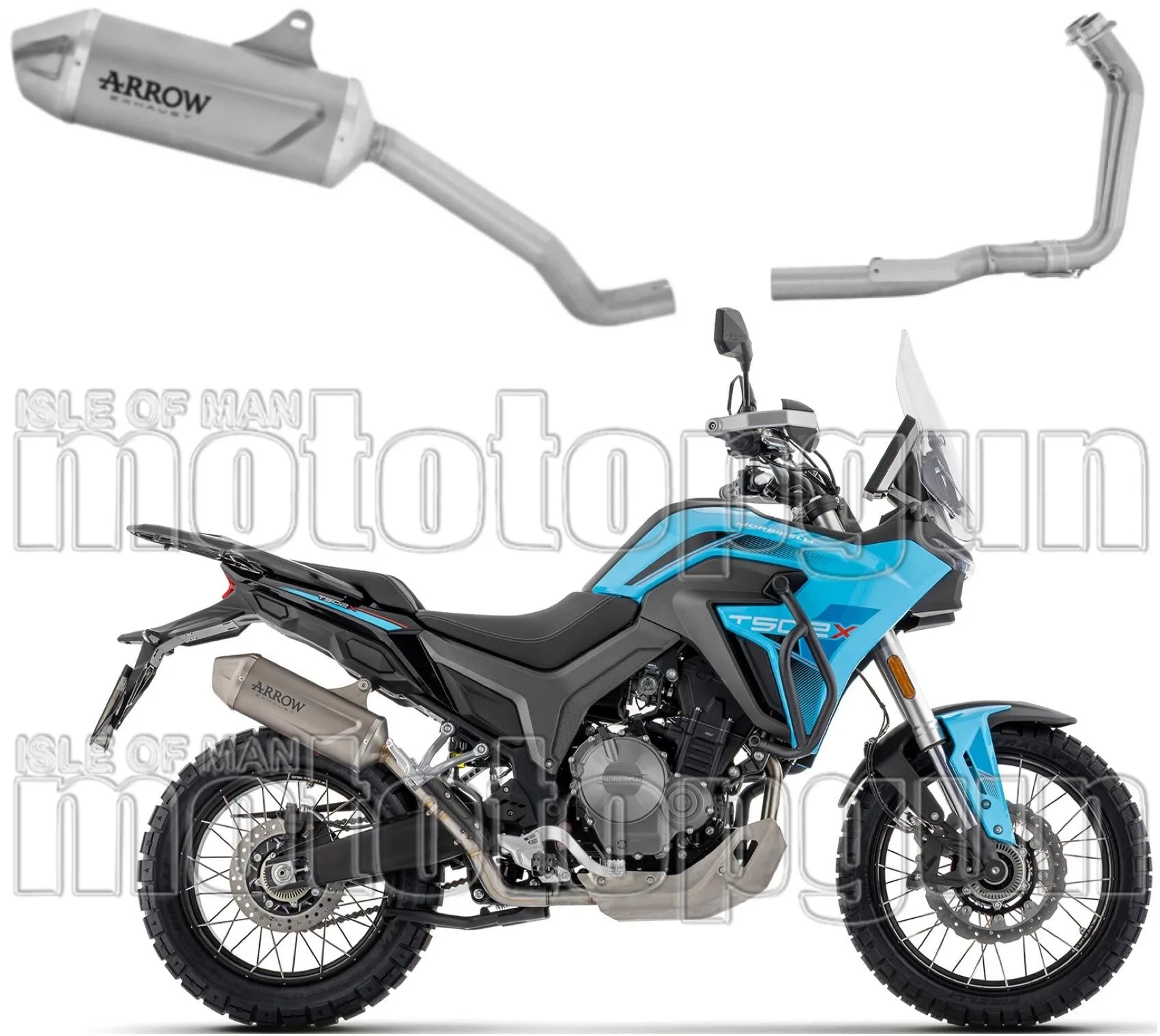 Sistema De Escape Completo Sin Catalizador Y Con Homologación Acústica Indy Race Evo Titanio Fondo Acero - Arrow Special Parts Compatible Con Morbidelli T502X (2026)