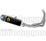 Sistema De Escape Completo Sin Catalizador Y Con Homologación Acústica Indy-Race Aluminio Negro Carbono - Arrow Special Parts Compatible Con Kawasaki Ninja 650 (2021-2023)
