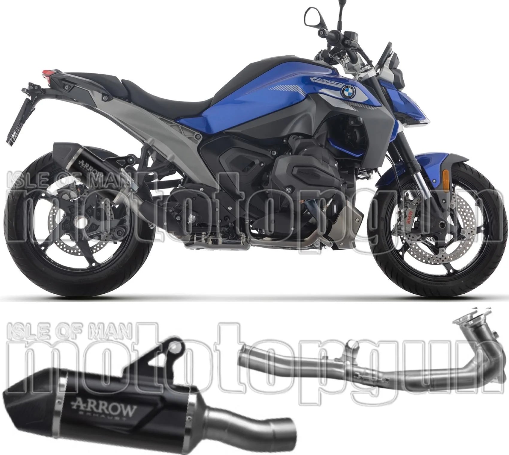 Sistema De Escape Completo Sin Catalizador Y Con Homologación Acústica Indy-Race Evo Aluminio Negro Fondo Carby - Arrow Special Parts Compatible Con Bmw R 1300 (2025-2026)