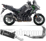 Sistema De Escape Completo Sin Catalizador Y Con Homologación Acústica Indy-Race Evo Aluminio Negro Fondo Carby - Arrow Special Parts Compatible Con Kawasaki Versys 1100 (2025-2026)