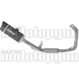 Sistema De Escape Completo Con Catalizador Y Homologación Acústica Indy-Race Evo Aluminio Negro Fondo Carby - Arrow Special Parts Compatible Con Yamaha Mt-07 (2025-2026)
