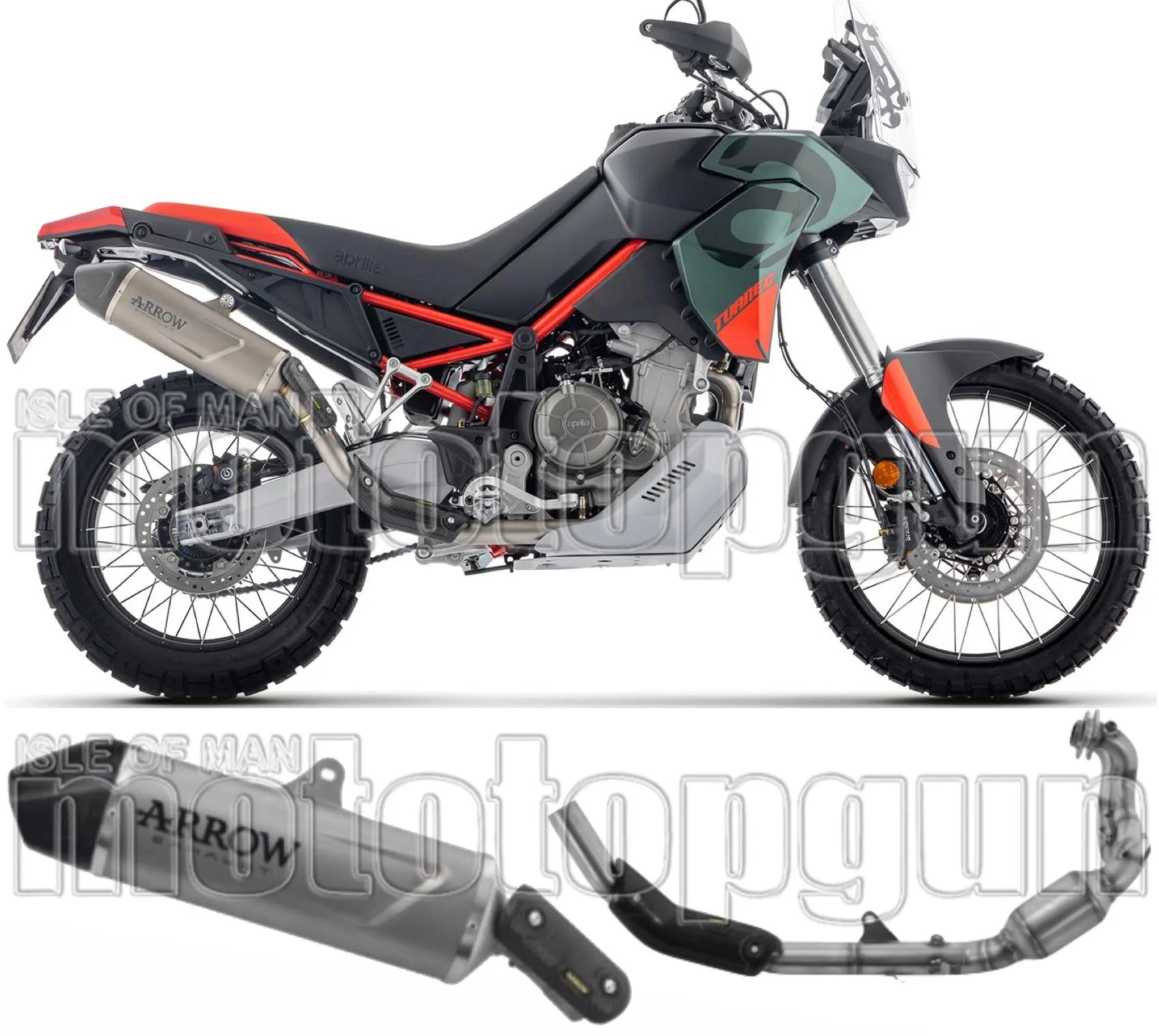 Sistema De Escape Completo Sin Catalizador Y Con Homologación Acústica Indy-Race Evo Titanio - Arrow Special Parts Compatible Con Aprilia Tuareg 660 (2025-2026)
