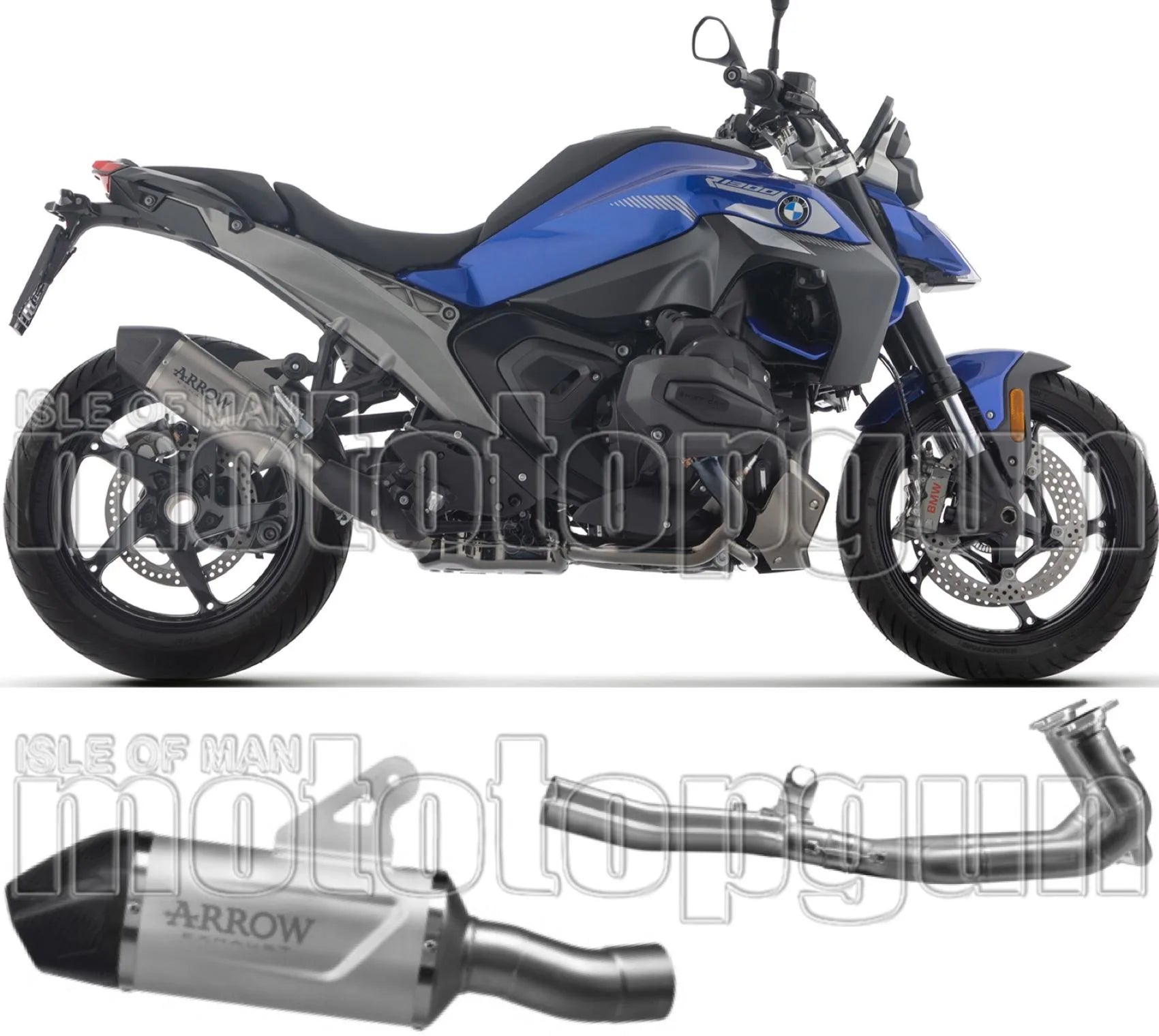 Sistema De Escape Completo Sin Catalizador Y Con Homologación Acústica Indy-Race Evo Aluminio Fondo Carby - Arrow Special Parts Compatible Con Bmw R 1300 (2025-2026)
