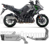 Sistema De Escape Completo Sin Catalizador Y Con Homologación Acústica Indy-Race Evo Titanio Fondo Carby - Arrow Special Parts Compatible Con Kawasaki Versys 1100 (2025-2026)