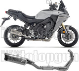 Sistema De Escape Completo Con Catalizador Y Homologación Acústica Indy-Race Evo Titanio Fondo Carby - Arrow Special Parts Compatible Con Yamaha Tracer 9 (2025-2026)