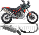 Sistema De Escape Completo Sin Catalizador Y Con Homologación Acústica Indy-Race Evo Titanio Fondo Carby - Arrow Special Parts Compatible Con Aprilia Tuareg 660 (2025-2026)