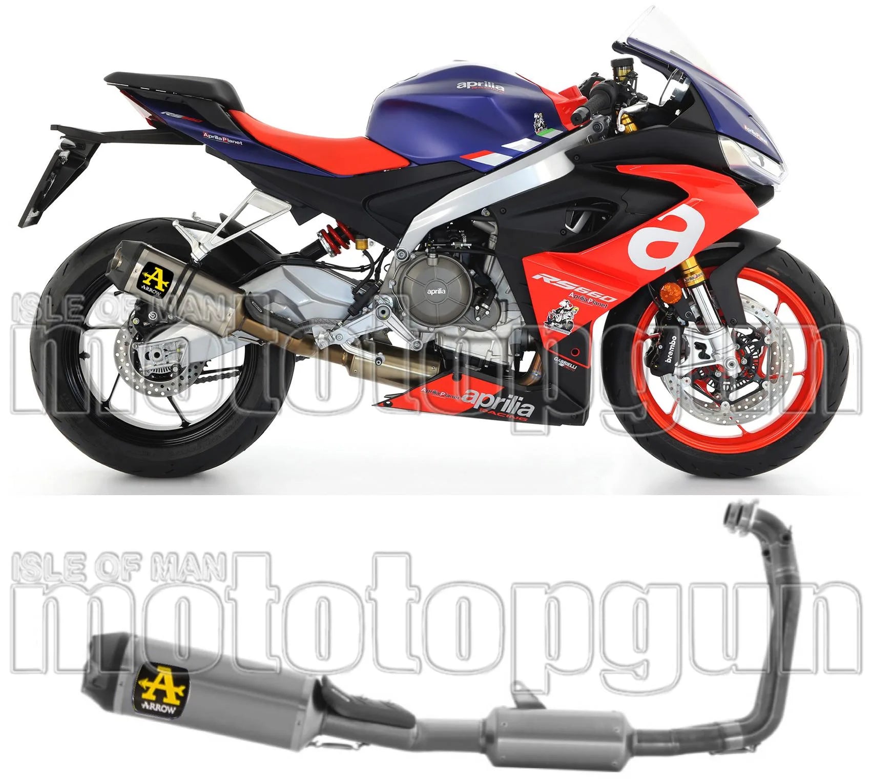 Sistema De Escape Completo Con Catalizador Y Homologación Acústica Indy-Race Titanio Carbono - Arrow Special Parts Compatible Con Aprilia Tuono 660 (2021-2024)