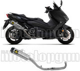 Sistema De Escape Completo Con Catalizador Y Homologación Acústica Indy-Race Titanio Carbono - Arrow Special Parts Compatible Con Yamaha Xp 530 T-Max (2017-2019)
