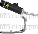Sistema De Escape Completo Sin Catalizador Y Con Homologación Acústica Indy-Race Aluminio Negro Fondo Carby - Arrow Special Parts Compatible Con Yamaha Ténéré 700 (2025-2026)