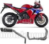 Sistema De Escape Completo Sin Catalizador Y Con Homologación Acústica Indy-Race Aluminio Negro Carbono - Arrow Special Parts Compatible Con Honda Cbr 600 Rr (2024-2026)