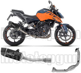 Sistema De Escape Completo Sin Catalizador Y Con Homologación Acústica Indy-Race Aluminio Negro Carbono - Arrow Special Parts Compatible Con Ktm 125 Duke (2024-2026)
