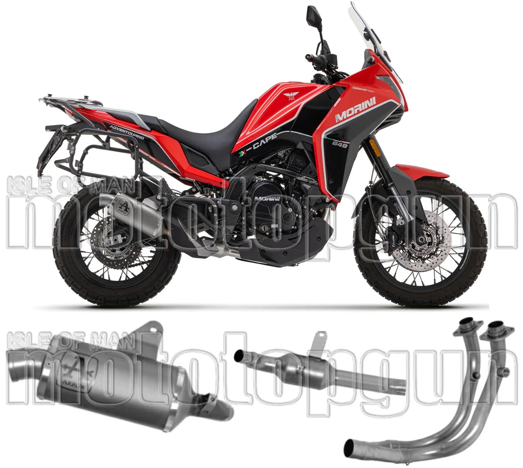 Sistema De Escape Completo Sin Catalizador Y Con Homologación Acústica Indy-Race Aluminio Acero - Arrow Special Parts Compatible Con Moto Morini X-Cape 650 (2022-2025)