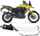Complete Non-Catalytic Exhaust System With Sound Certification Indy-Race Black Aluminium Steel End Cap - Arrow Special Parts Compatible With Suzuki V-Strom 800 De (2025-2026)