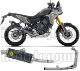 Sistema De Escape Completo Sin Catalizador Y Con Homologación Acústica Indy-Race Aluminio Negro Fondo Acero - Arrow Special Parts Compatible Con Yamaha Ténéré 700 (2025-2026)