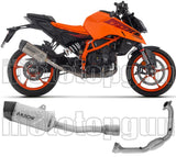 Sistema De Escape Completo Sin Catalizador Y Con Homologación Acústica Indy-Race Titanio Carbono - Arrow Special Parts Compatible Con Ktm 390 Duke (2024-2026)