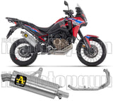 Sistema De Escape Completo Sin Catalizador Y Con Homologación Acústica Maxi Race-Tech Titanio Acero - Arrow Special Parts Compatible Con Honda Crf 1100 L Africa Twin (2024-2026)