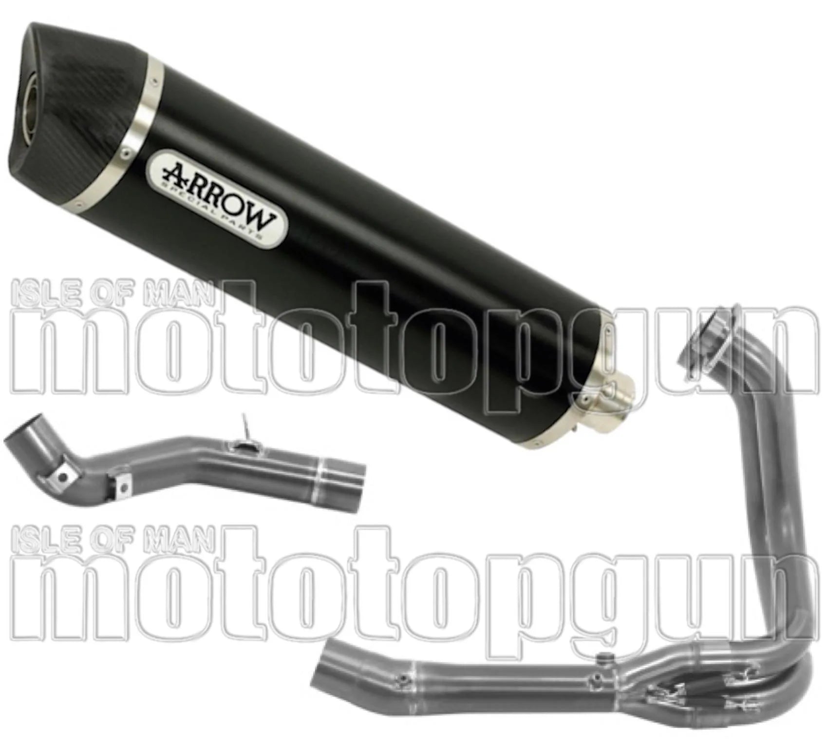 Sistema De Escape Completo Sin Catalizador Y Con Homologación Acústica Maxi Race-Tech Aluminio Negro Carbono - Arrow Special Parts Compatible Con Bmw F 850 Gs (2021-2024)