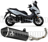 Sistema De Escape Completo Sin Catalizador Y Con Homologación Acústica Urban Aluminio Negro Aluminio Negro - Arrow Special Parts Compatible Con Honda Forza 125 (2021-2024)