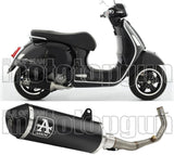 Sistema De Escape Completo Sin Catalizador Y Con Homologación Acústica Urban Aluminio Negro Aluminio Negro - Arrow Special Parts Compatible Con Piaggio Vespa Gts 300 (2021-2024)