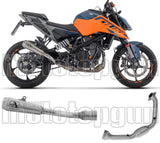 Sistema De Escape Completo Sin Catalizador Y Con Homologación Acústica Pro-Race Nichrom - Arrow Special Parts Compatible Con Ktm 125 Duke (2024-2026)