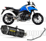 Sistema De Escape Completo Sin Catalizador Y Con Homologación Acústica Race-Tech Aluminio Negro Carbono - Arrow Special Parts Compatible Con Honda Nc 750 X (2021-2022)