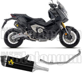 Sistema De Escape Completo Sin Catalizador Y Con Homologación Acústica Race-Tech Aluminio Negro Fondo Carby - Arrow Special Parts Compatible Con Honda X-Adv 750 (2025-2026)